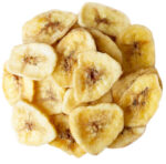 Τσιπς μπανάνας 500g, σνακ αποξηραμένων φρούτων σε κυκλικό σχήμα.