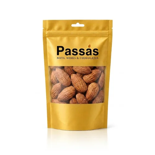Συσκευασία αλμυρού αμυγδάλου 500g Passas